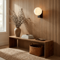 Alabaster Globe Wall Light Brushed Brass Matt Black and Brushed Nickel E27 Bedroom Hallway Sconce 2