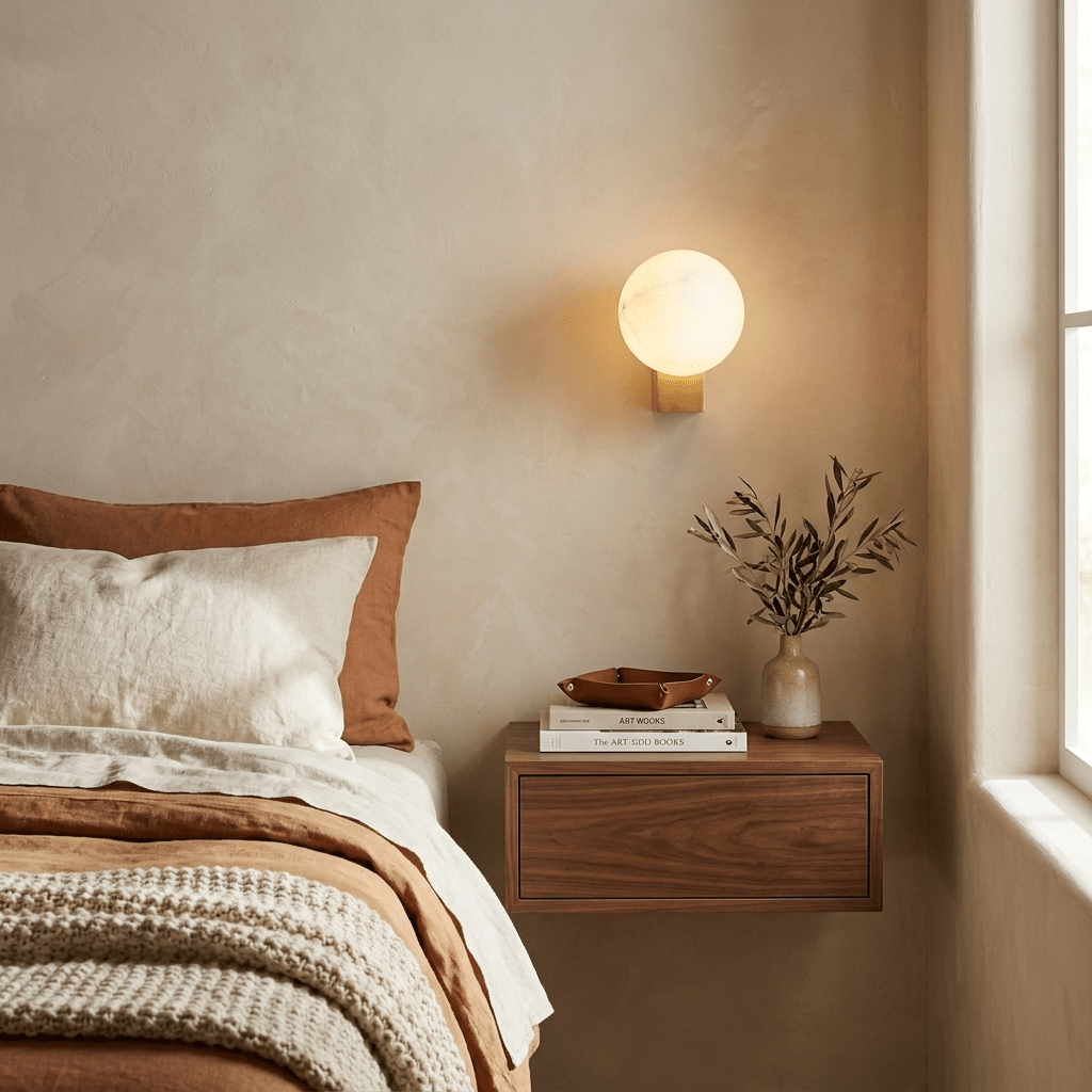 Alabaster Globe Wall Light Brushed Brass Matt Black and Brushed Nickel E27 Bedroom Hallway Sconce 4
