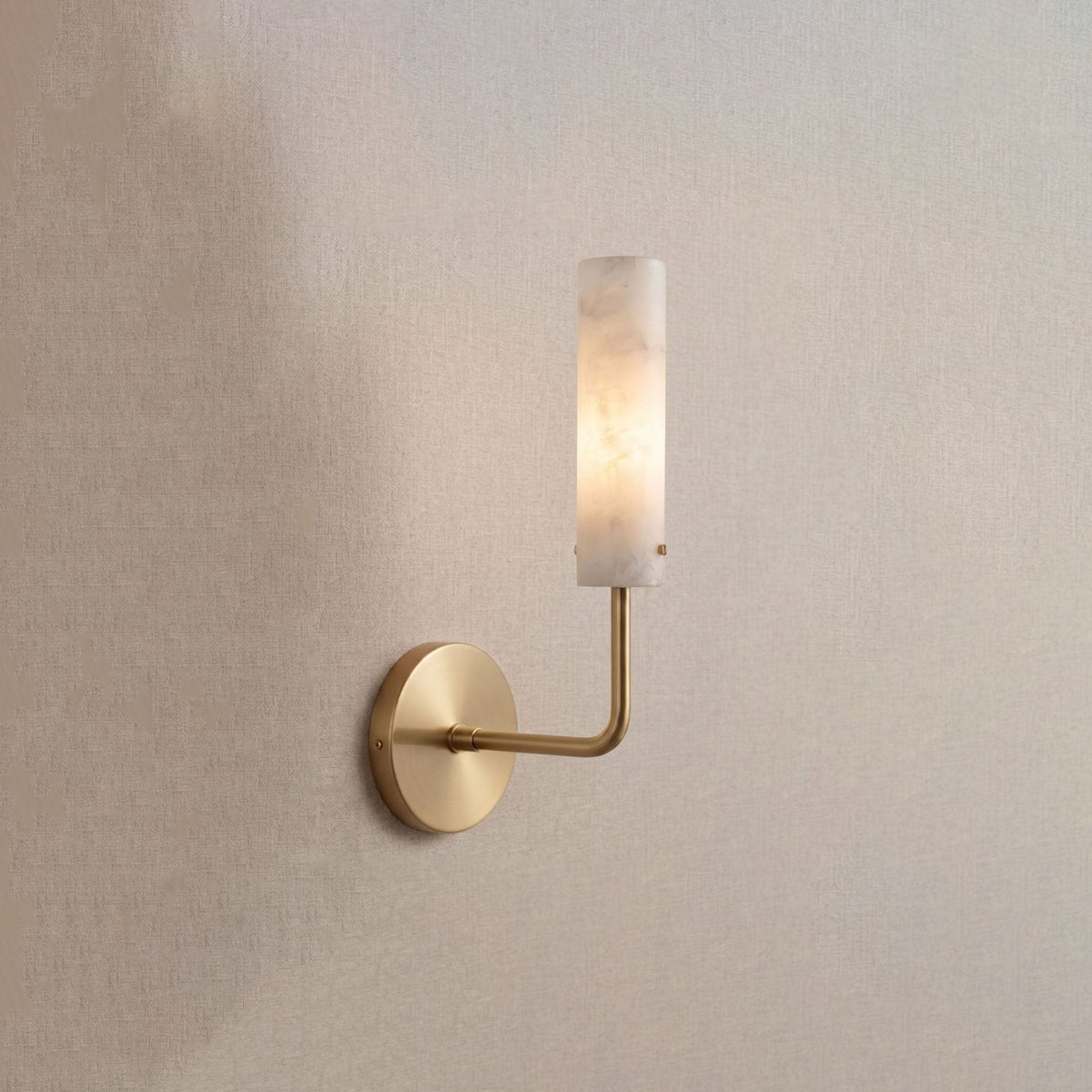 Alabaster Wall Light White Shade Brass Black and Nickel E27 Bedroom Hallway Living Room Sconce 0
