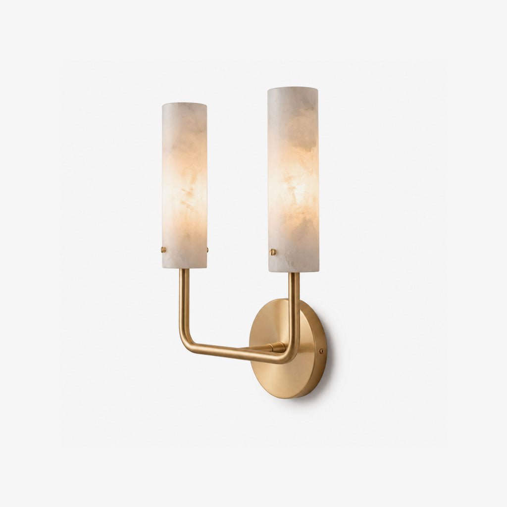 Alabaster Wall Light White Shade Brass Black and Nickel E27 Bedroom Hallway Living Room Sconce 1