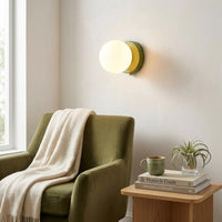 Bauhaus Wall Sconce Metal White Glass Globe Compact 2