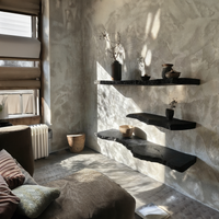 Aldersteel Sculptural Ebony Live Edge Shelf