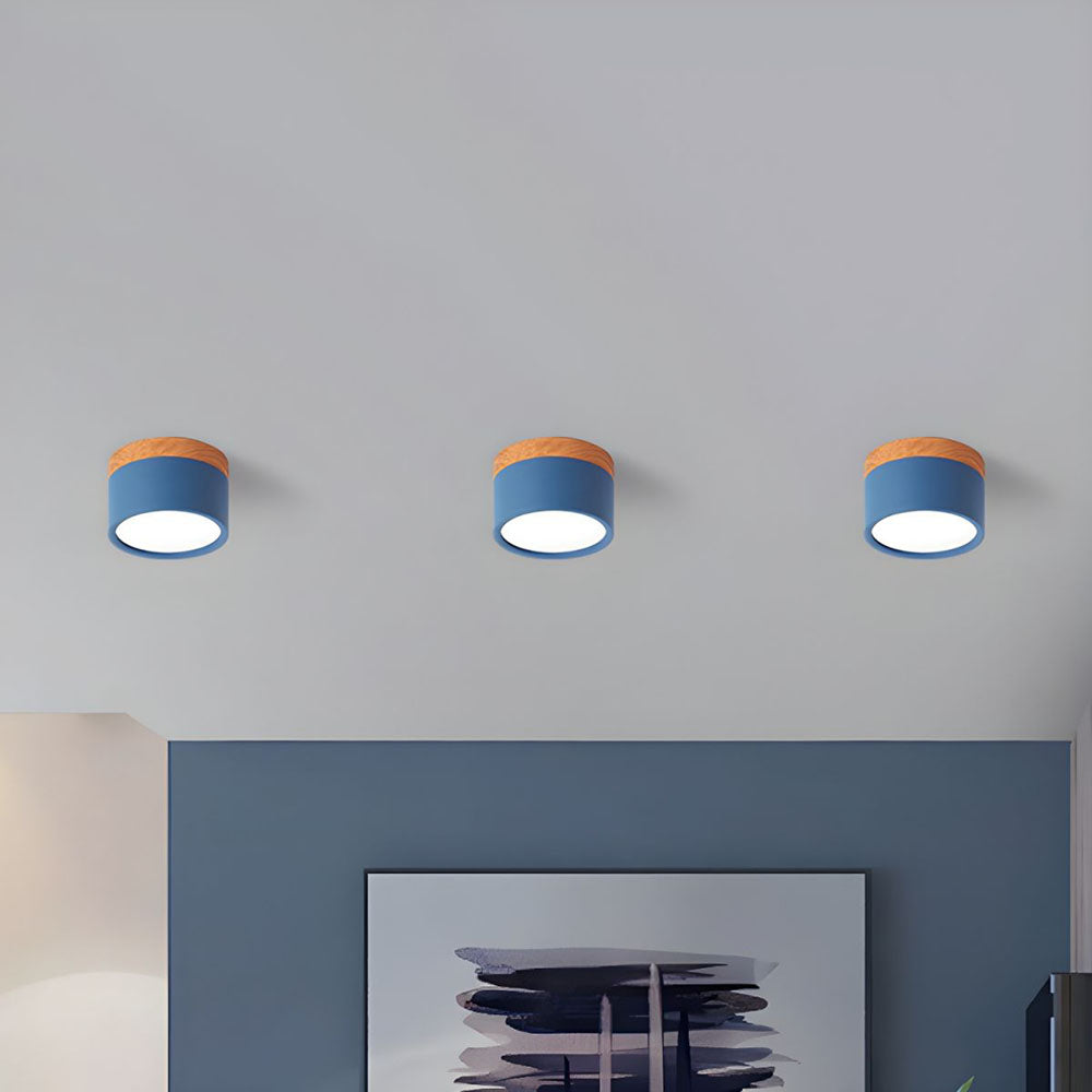 Ceiling Light Aluminium Compact Integrated LED White and Warm Light Black Pink Blue Green Grey 10
