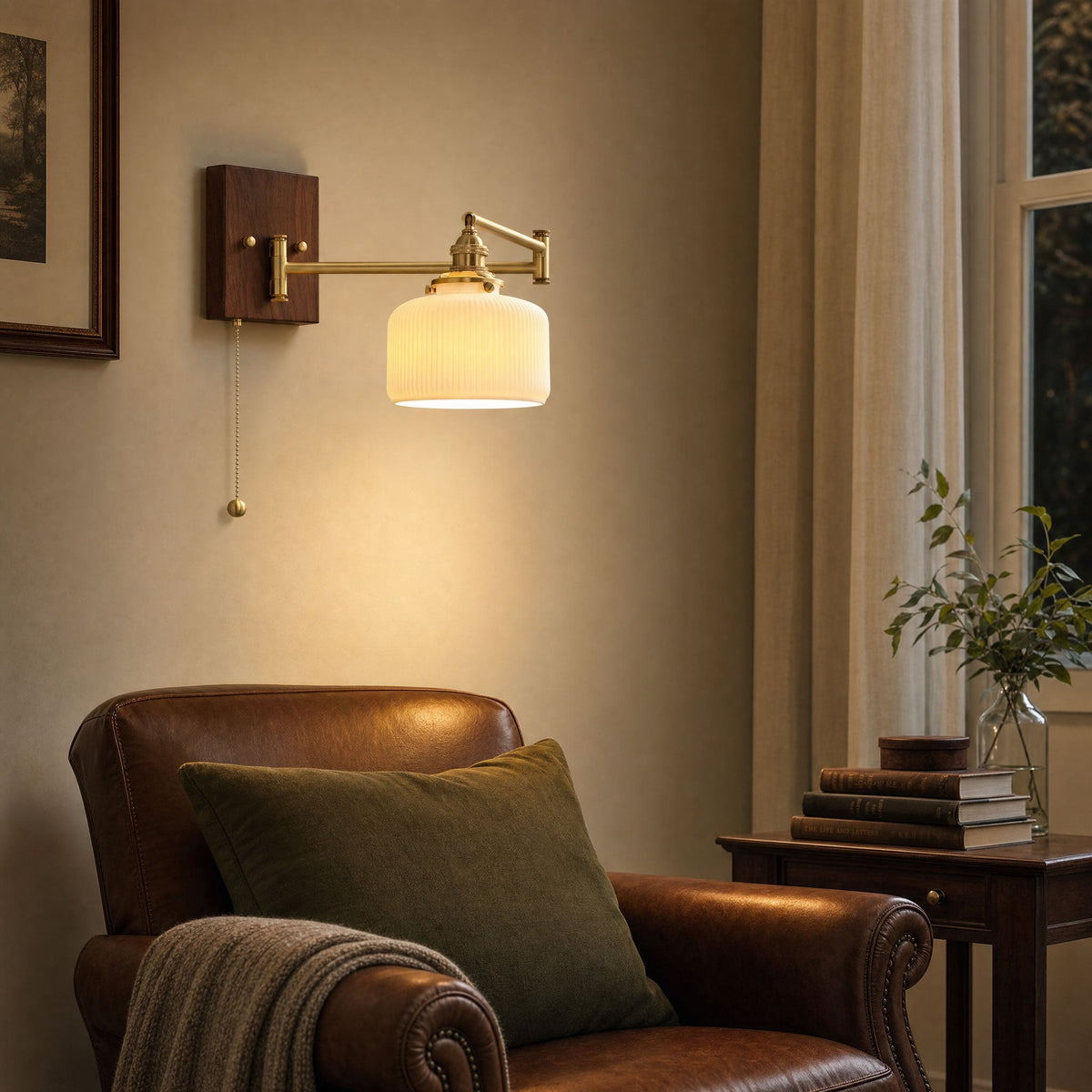 Ceiling Light Ceramic Geometric Walnut and Brass Matte Finish Indoor Living Room Bedroom Fixture 2