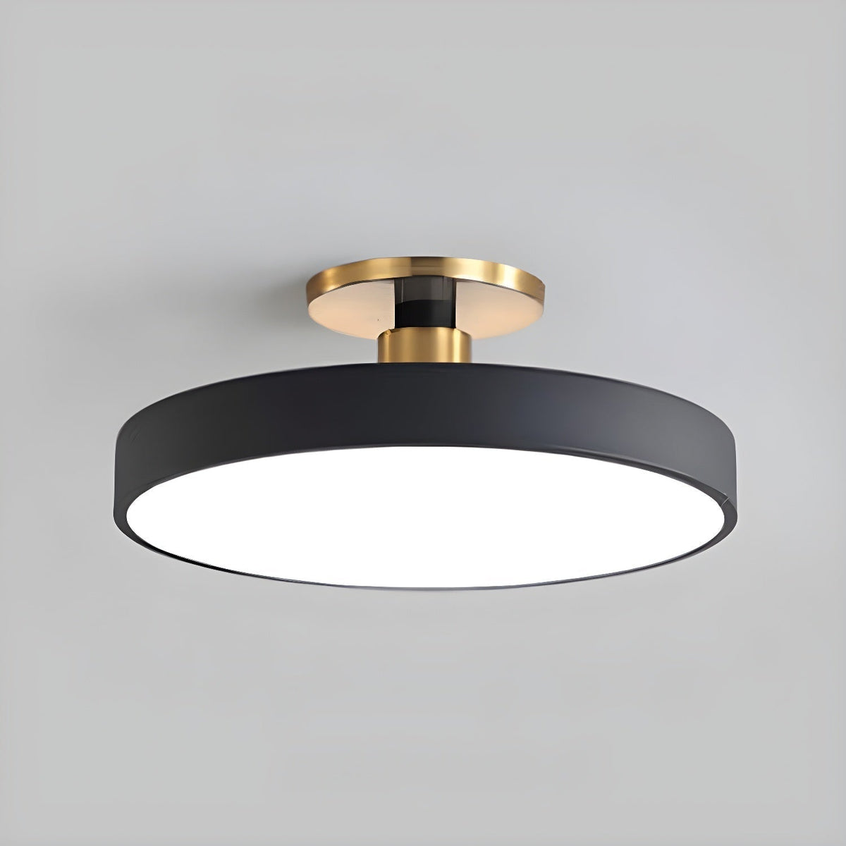 Ceiling Light Metal and Acrylic Slim Round Integrated LED Black White Blue Pink and Grey Bedroom 0