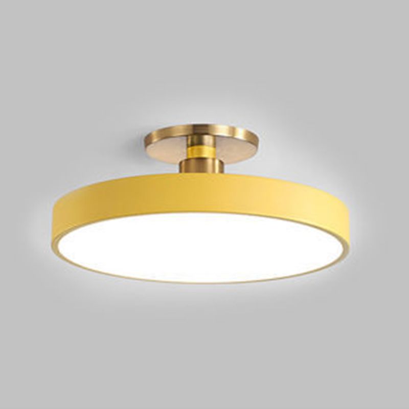 Ceiling Light Metal and Acrylic Slim Round Integrated LED Black White Blue Pink and Grey Bedroom 9