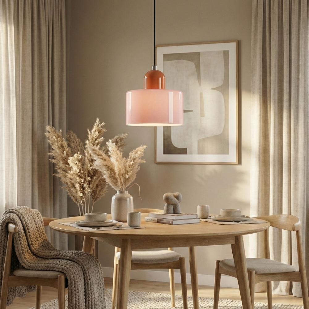 Colorful Glass Adjustable Pendant Light - Modern Design 0