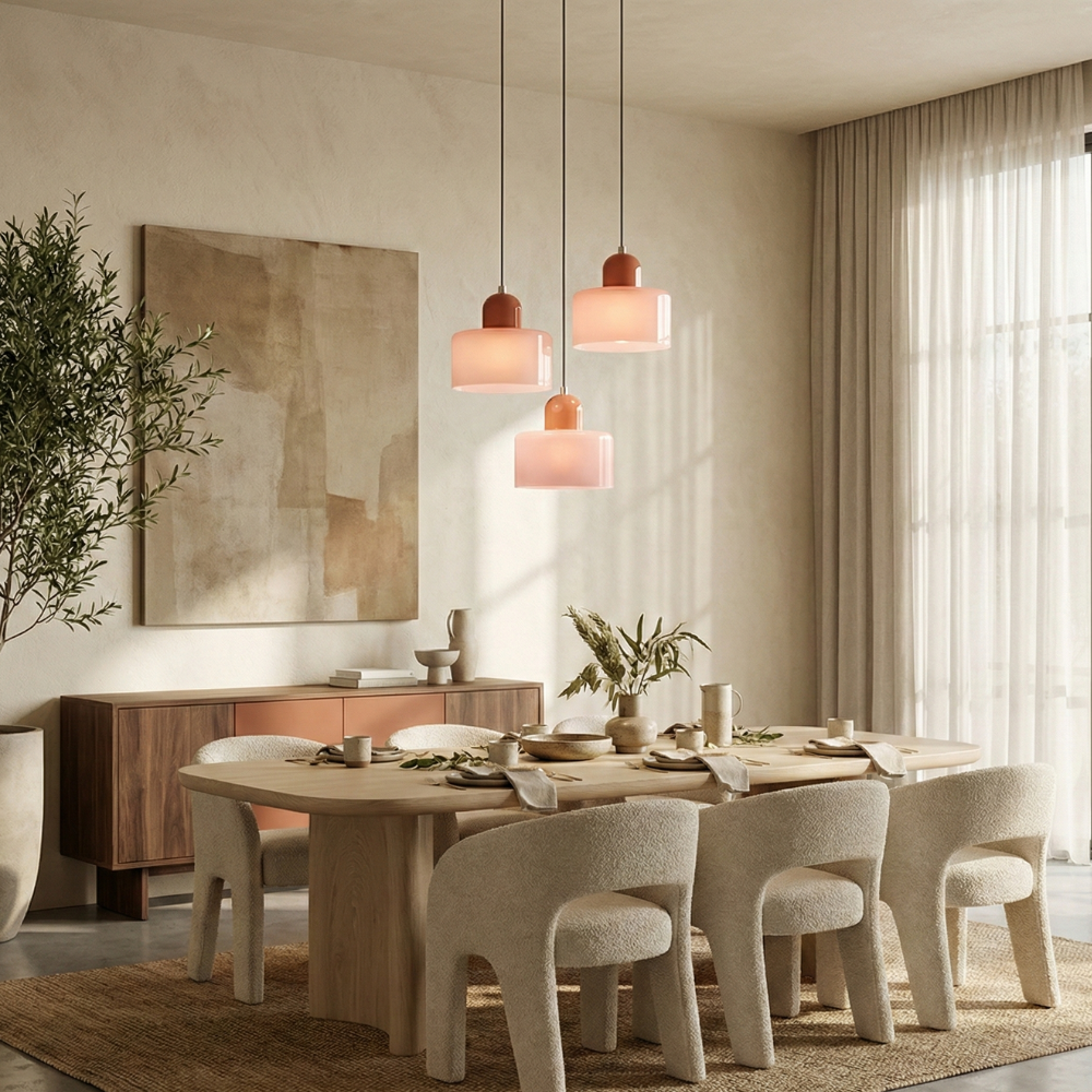 Colorful Glass Adjustable Pendant Light - Modern Design 1