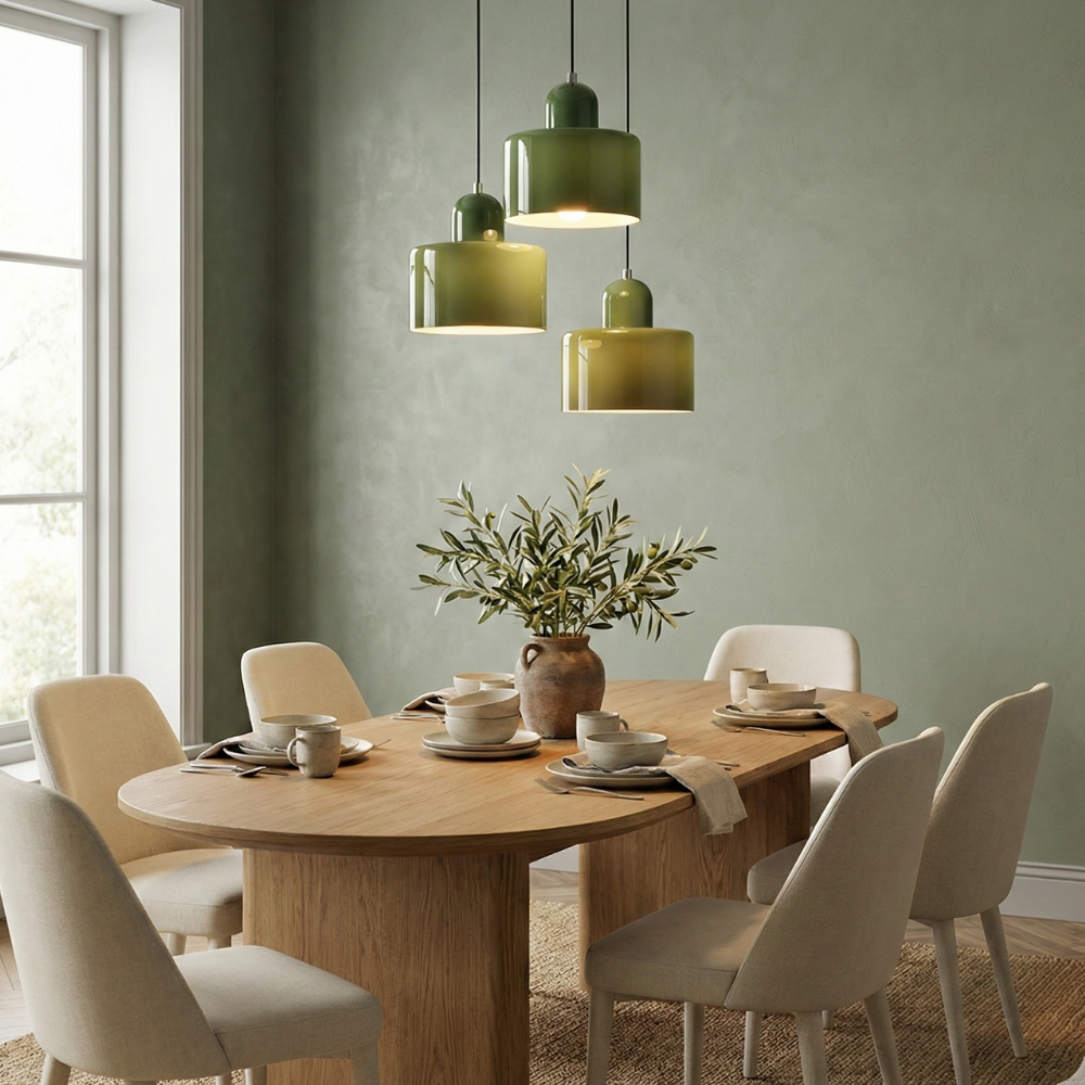 Colorful Glass Adjustable Pendant Light - Modern Design 3