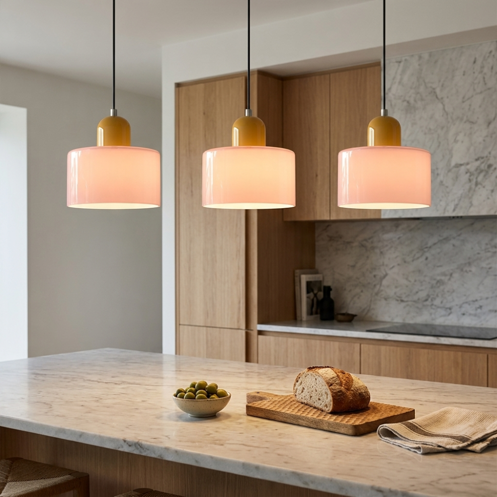 Colorful Glass Adjustable Pendant Light - Modern Design 32