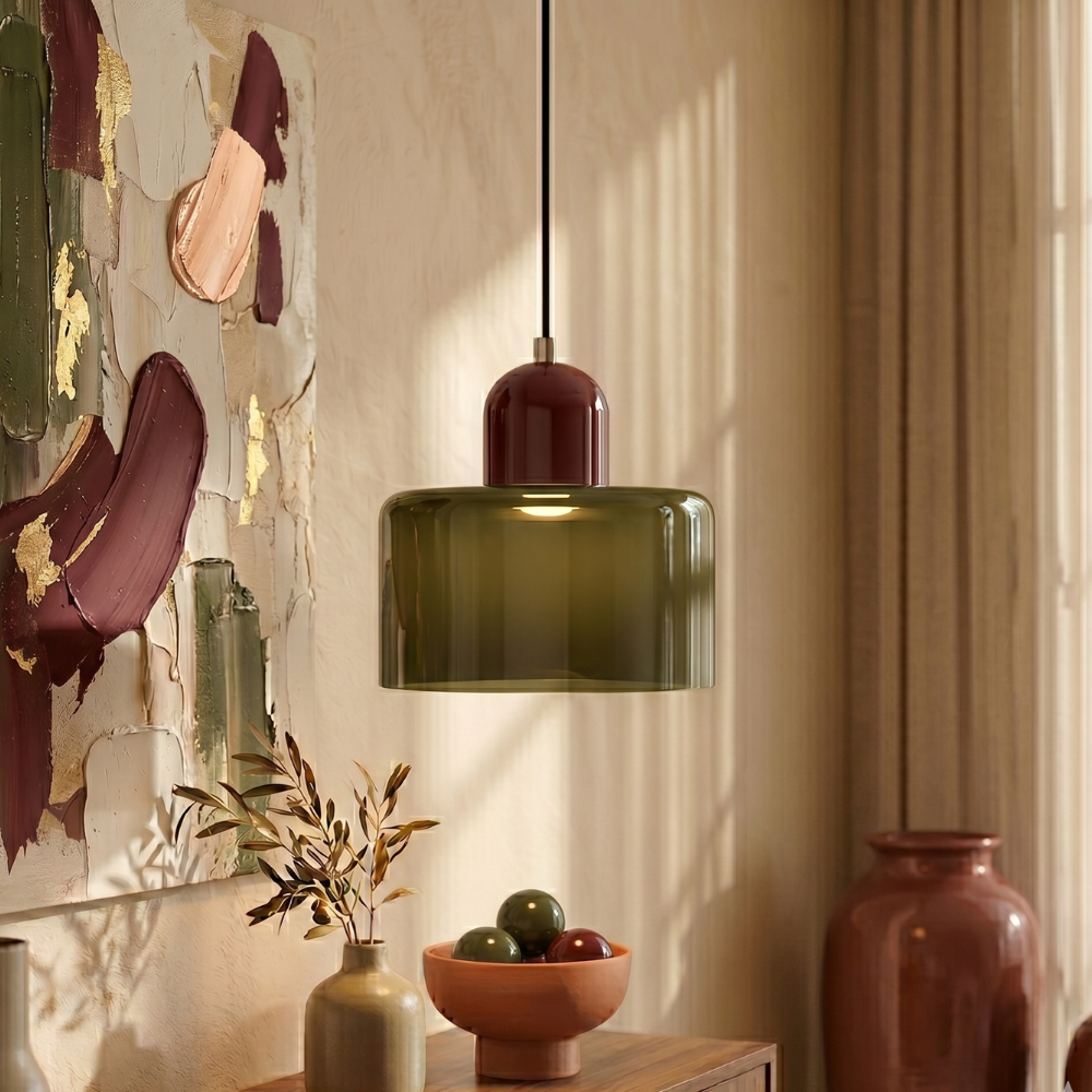 Colorful Glass Adjustable Pendant Light - Modern Design 34