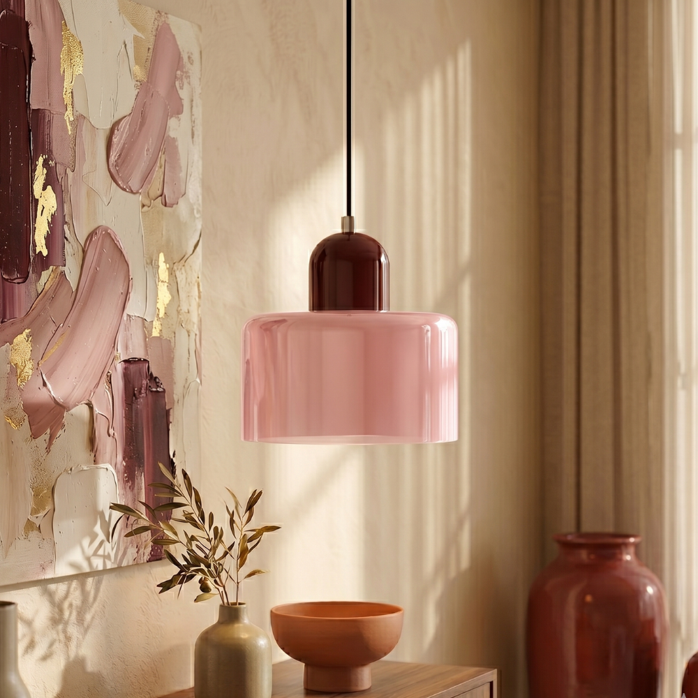 Colorful Glass Adjustable Pendant Light - Modern Design 8