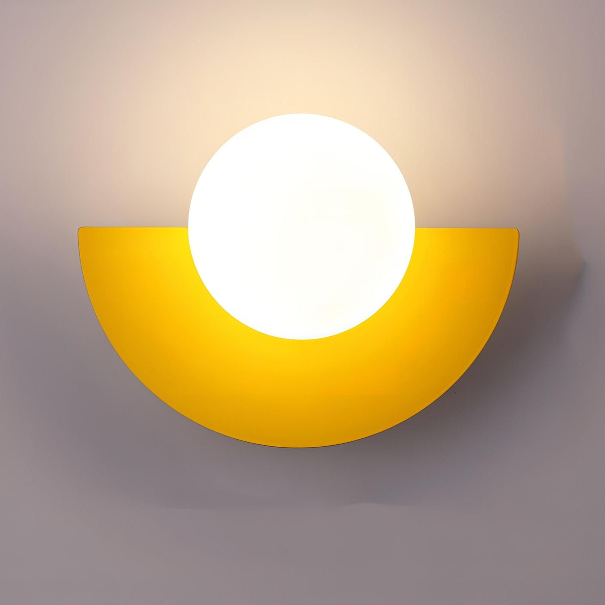 Contemporary Wall Light Metal Semi-Round LED Sconce 10