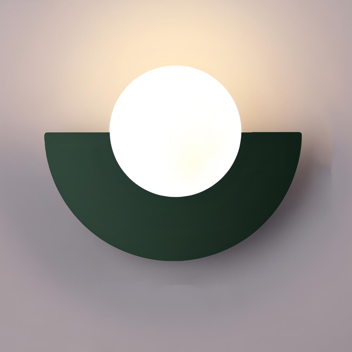Contemporary Wall Light Metal Semi-Round LED Sconce 11