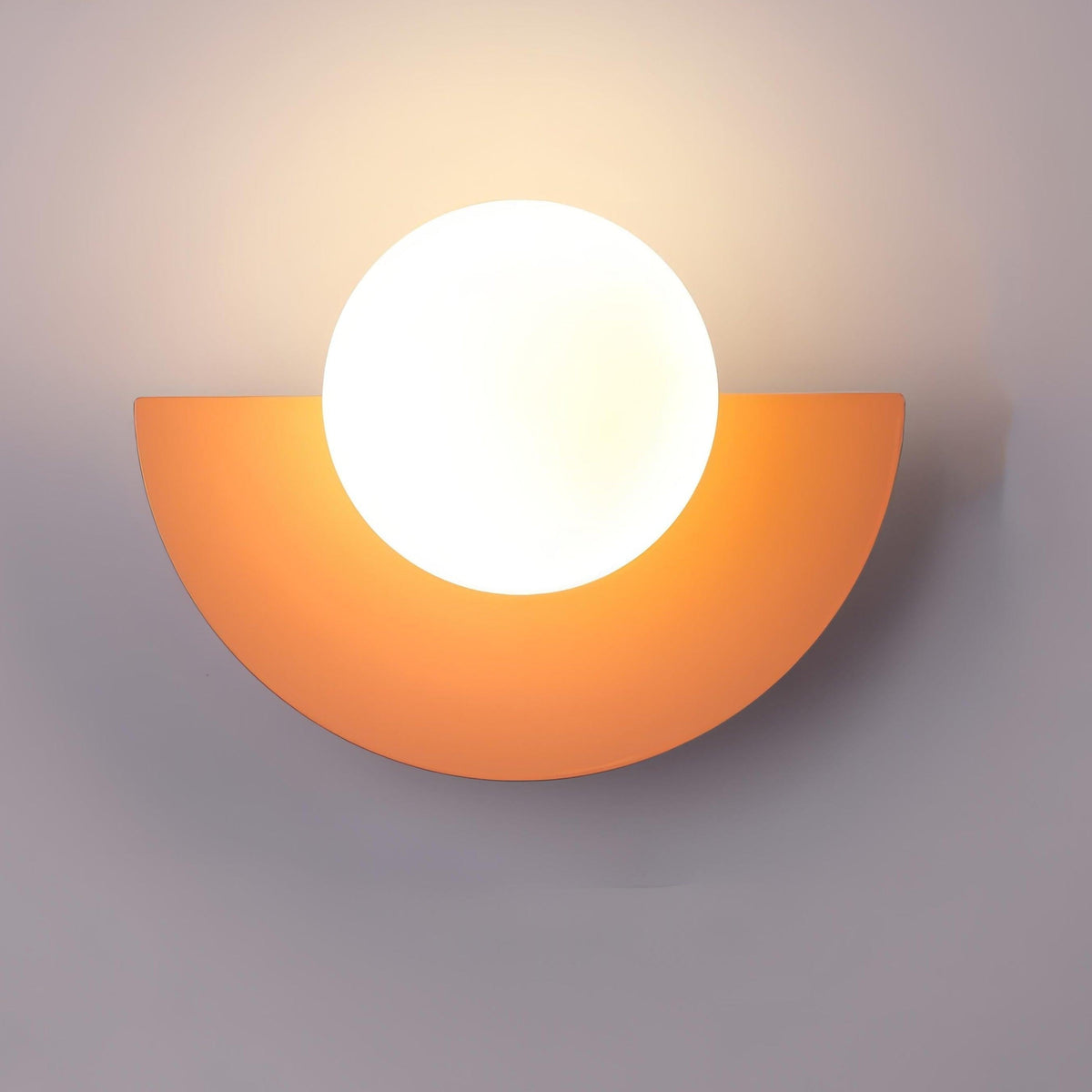 Contemporary Wall Light Metal Semi-Round LED Sconce 5