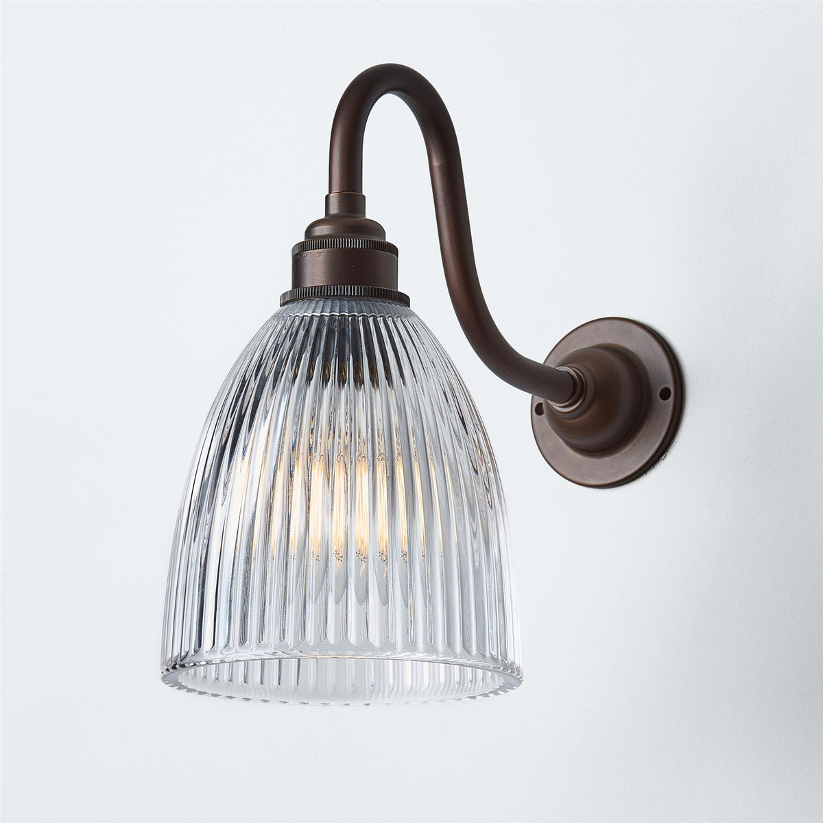 Dimmable Prismatic Wall Light Brass Finish Fixed Arm 4