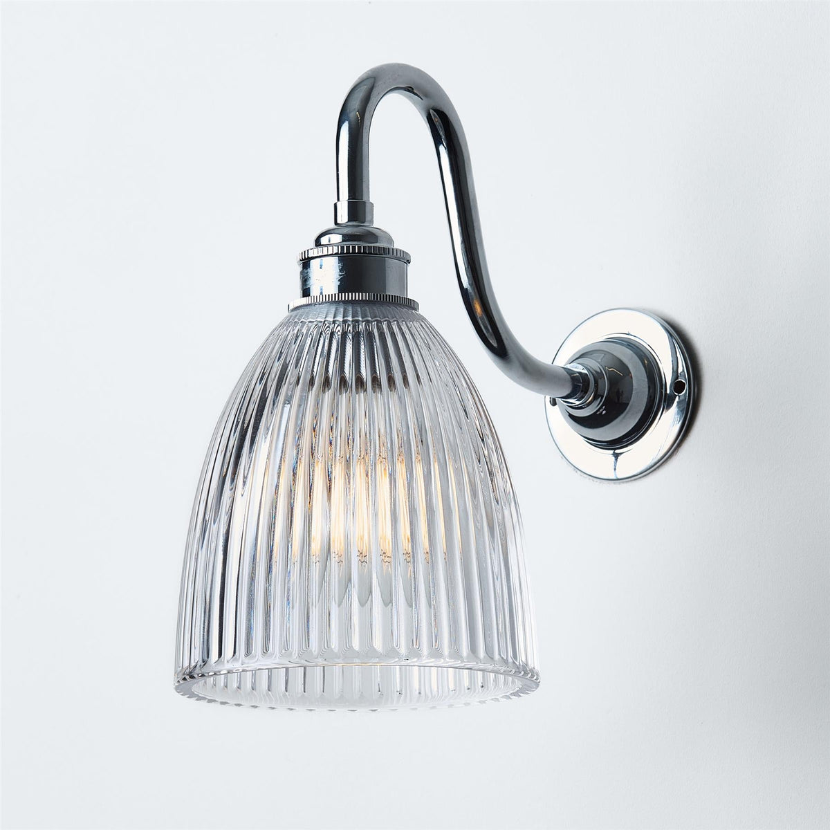 Dimmable Prismatic Wall Light Brass Finish Fixed Arm 5