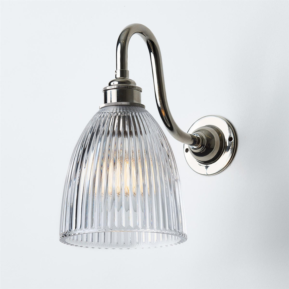 Dimmable Prismatic Wall Light Brass Finish Fixed Arm 9