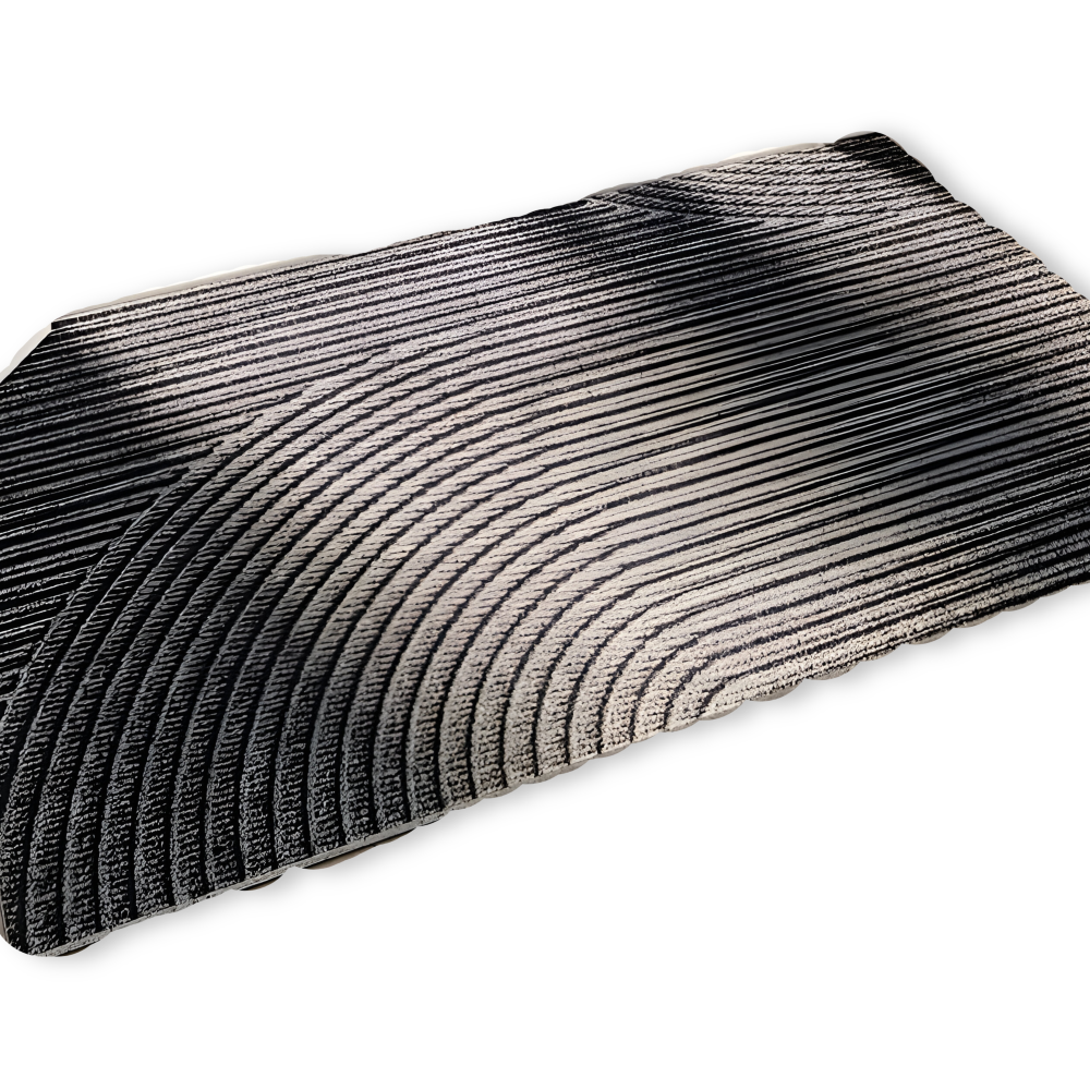 Aldersteel Linear PVC Non-Slip Doormat – Architectural Geometric Entry Mat