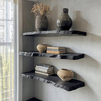 Aldersteel Ebony Live Edge Shelf