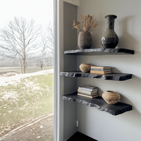 Aldersteel Ebony Live Edge Shelf