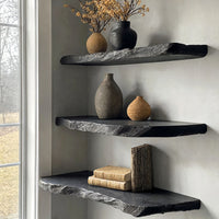 Aldersteel Ebony Live Edge Shelf
