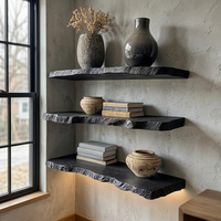 Aldersteel Ebony Live Edge Shelf