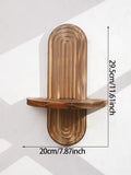 Aldersteel Fluted Arch Timber Shelf – Pill Shaped Floating Wall Display Shelf