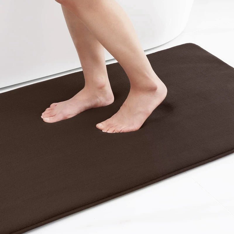Aldersteel Velvet Memory Foam Non-Slip Bath Mat – Super Absorbent Bathroom Rug