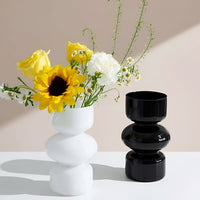 Aldersteel Stacked Bubble Glass Vase
