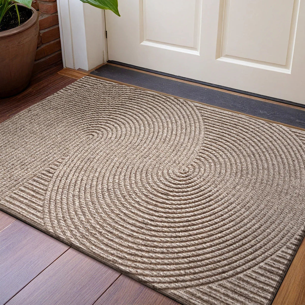 Aldersteel 3D Groove Wear-Resistant Polyester Doormat – Anti-Slip TPR Entry Mat