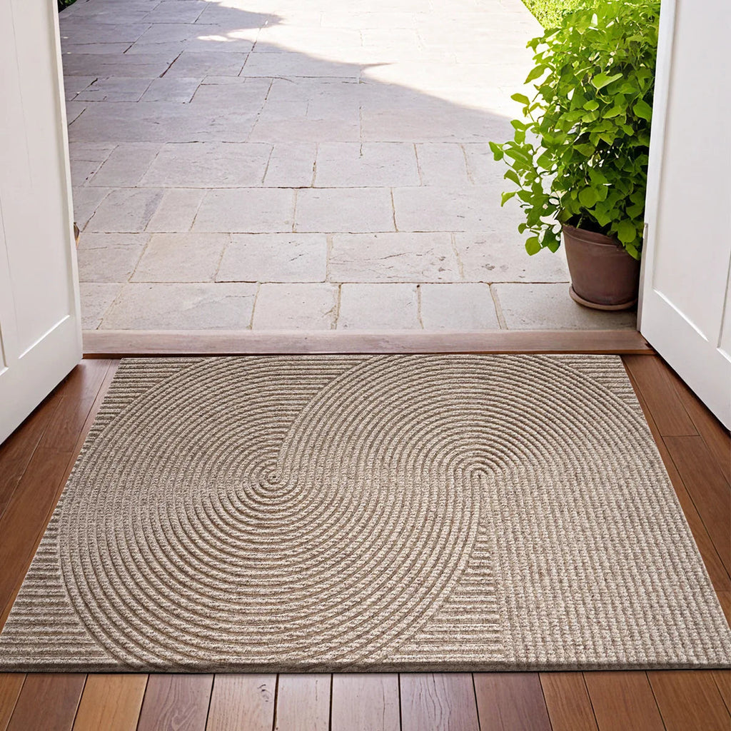 Aldersteel 3D Groove Wear-Resistant Polyester Doormat – Anti-Slip TPR Entry Mat
