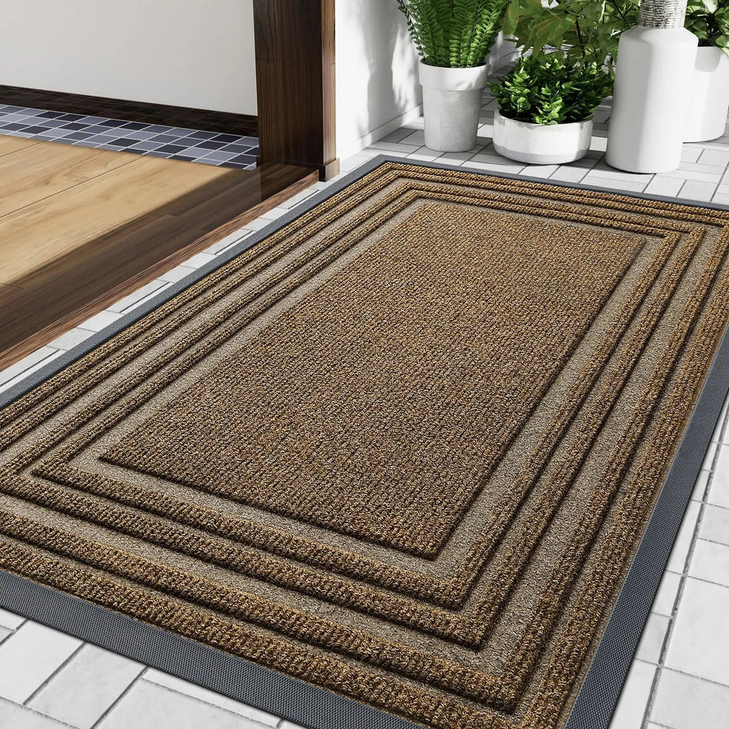 Aldersteel Heavy Duty Natural Rubber Doormat – Scraper Non-Slip Entry Mat