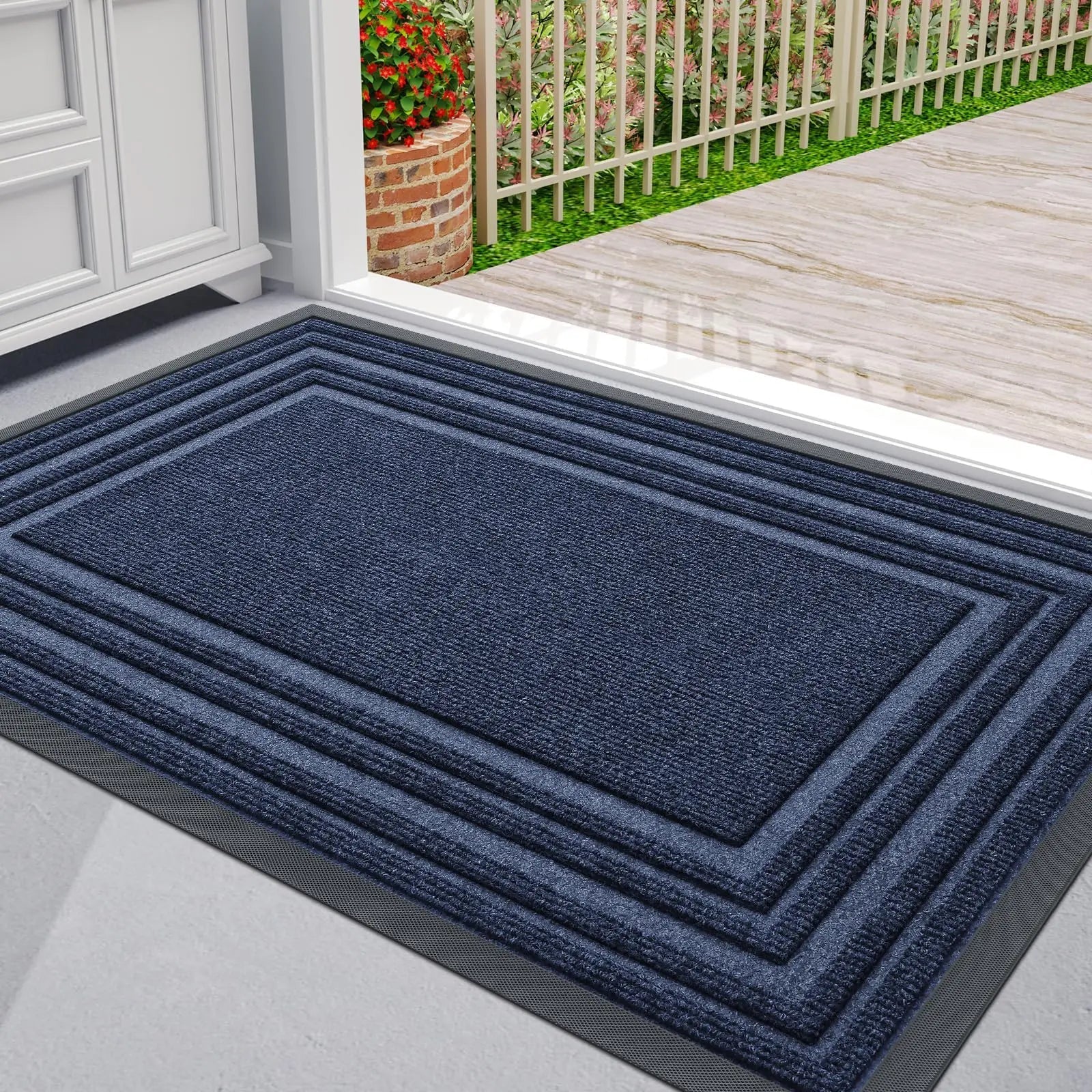Aldersteel Heavy Duty Natural Rubber Doormat – Scraper Non-Slip Entry Mat
