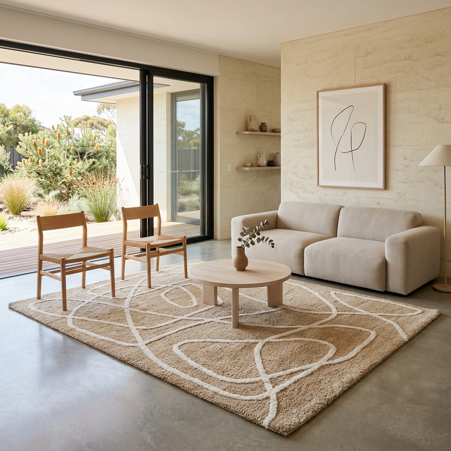 Aldersteel Japanese Line Art Rug