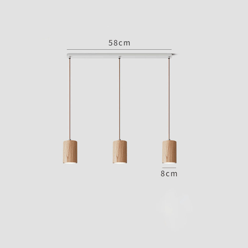 Aldersteel Solid Wood Cone Pendant Light – Minimalist Timber Hanging Lamp