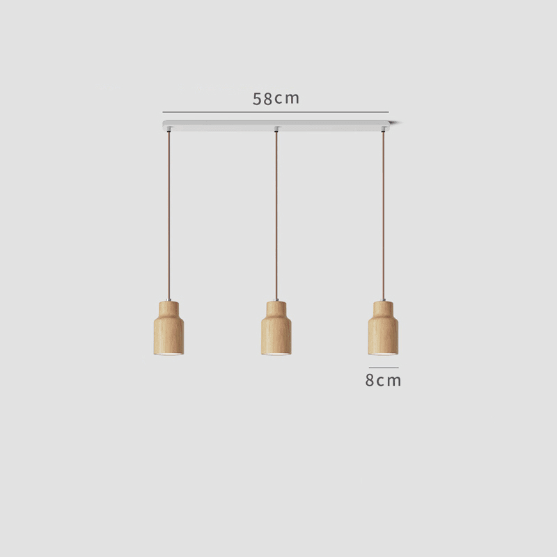 Aldersteel Solid Wood Cone Pendant Light – Minimalist Timber Hanging Lamp