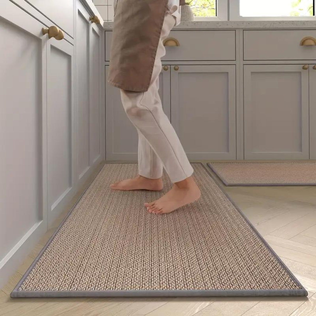 Aldersteel Anti-Fatigue Woven Kitchen Mat Set – Non-Slip Culinary Floor Runner