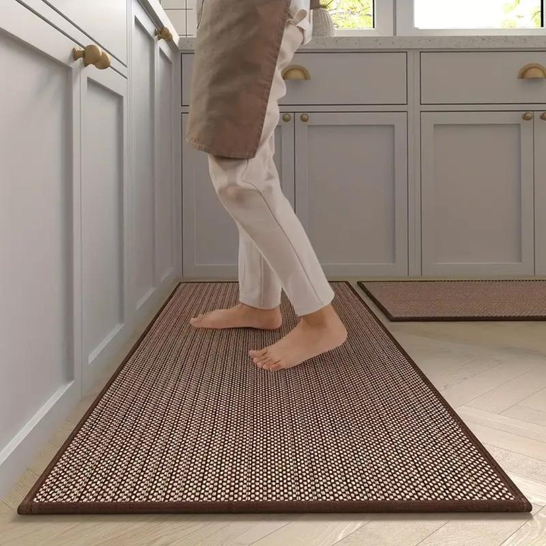 Aldersteel Anti-Fatigue Woven Kitchen Mat Set – Non-Slip Culinary Floor Runner