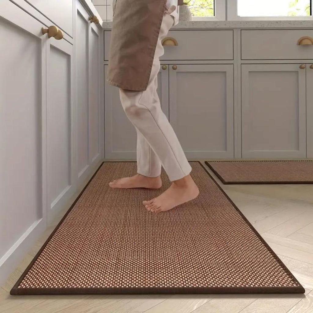 Aldersteel Anti-Fatigue Woven Kitchen Mat Set – Non-Slip Culinary Floor Runner