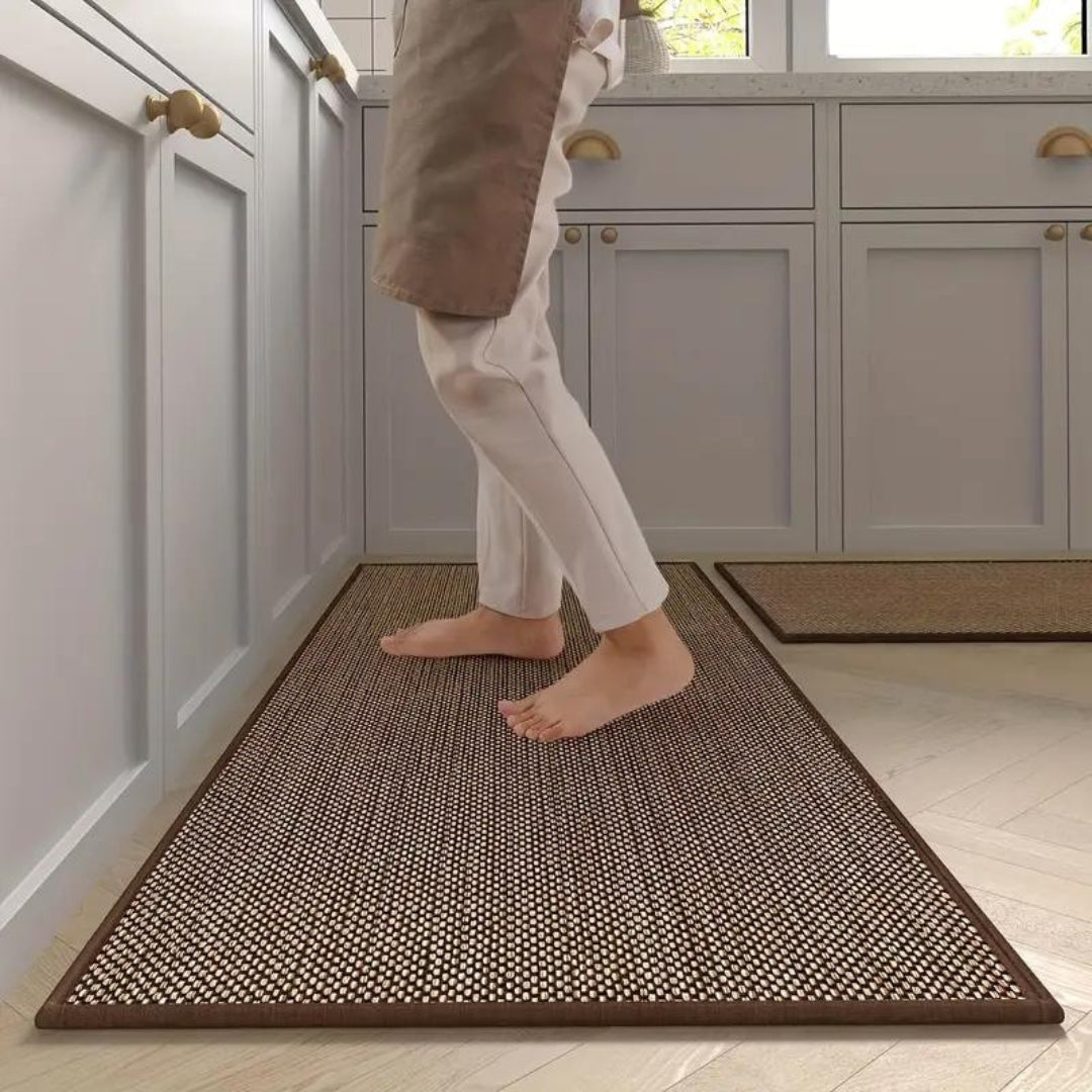 Aldersteel Anti-Fatigue Woven Kitchen Mat Set – Non-Slip Culinary Floor Runner