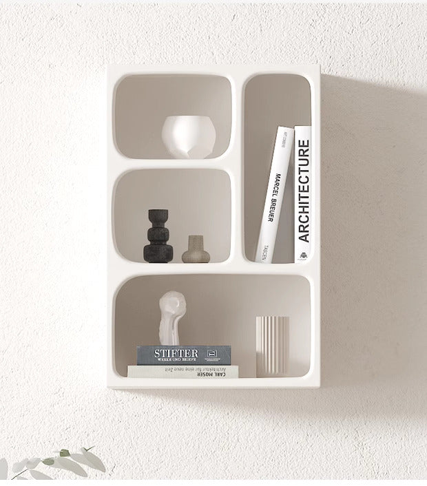 Aldersteel Arched Alcove Display Shelf – 4-Cubby Floating Wall Shelf Unit