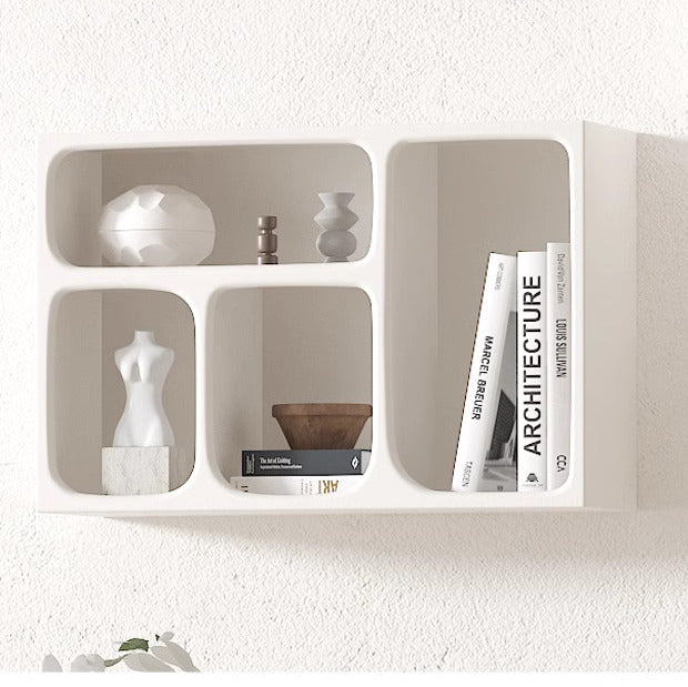 Aldersteel Arched Alcove Display Shelf – 4-Cubby Floating Wall Shelf Unit