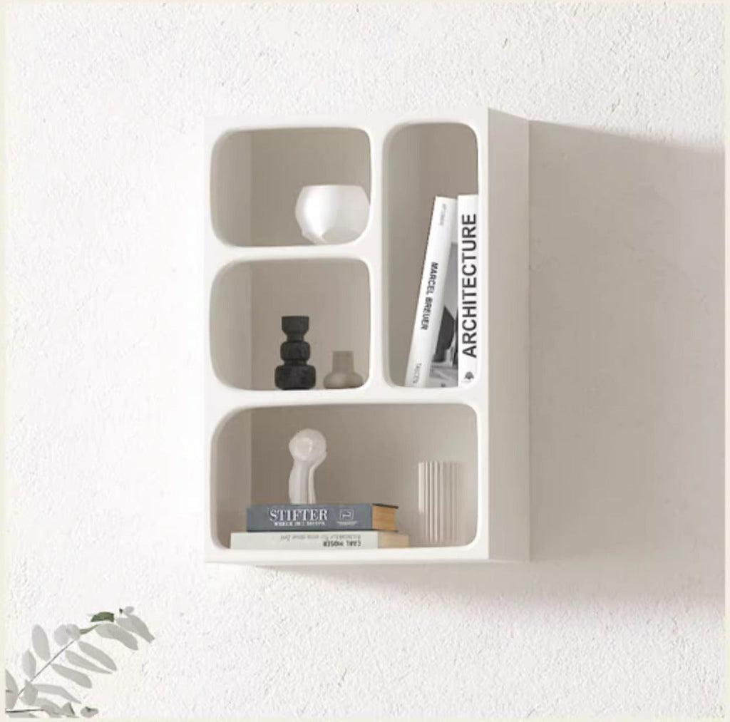 Aldersteel Arched Alcove Display Shelf – 4-Cubby Floating Wall Shelf Unit