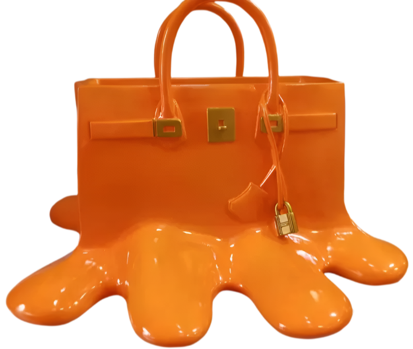 Aldersteel Melting Handbag Flower Vase – Pop Art Resin Decorative Vase