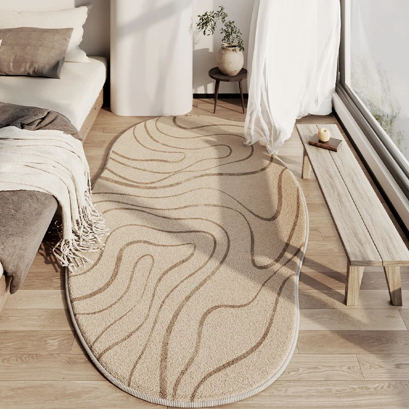 Aldersteel Nordic Irregular Shaped Area Rug – Plush Fluffy Decorative Floor Rug