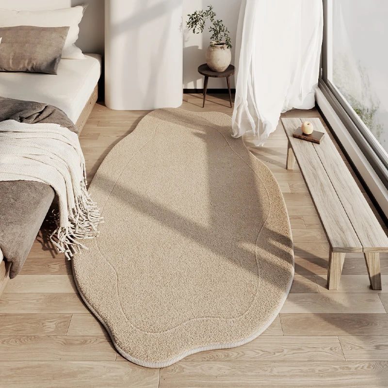 Aldersteel Nordic Irregular Shaped Area Rug – Plush Fluffy Decorative Floor Rug