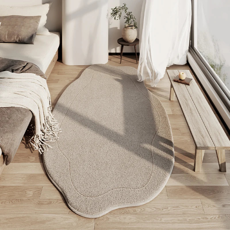 Aldersteel Nordic Irregular Shaped Area Rug – Plush Fluffy Decorative Floor Rug