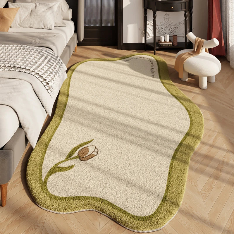 Aldersteel Nordic Irregular Shaped Area Rug – Plush Fluffy Decorative Floor Rug