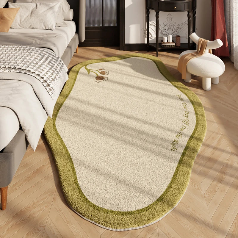 Aldersteel Nordic Irregular Shaped Area Rug – Plush Fluffy Decorative Floor Rug